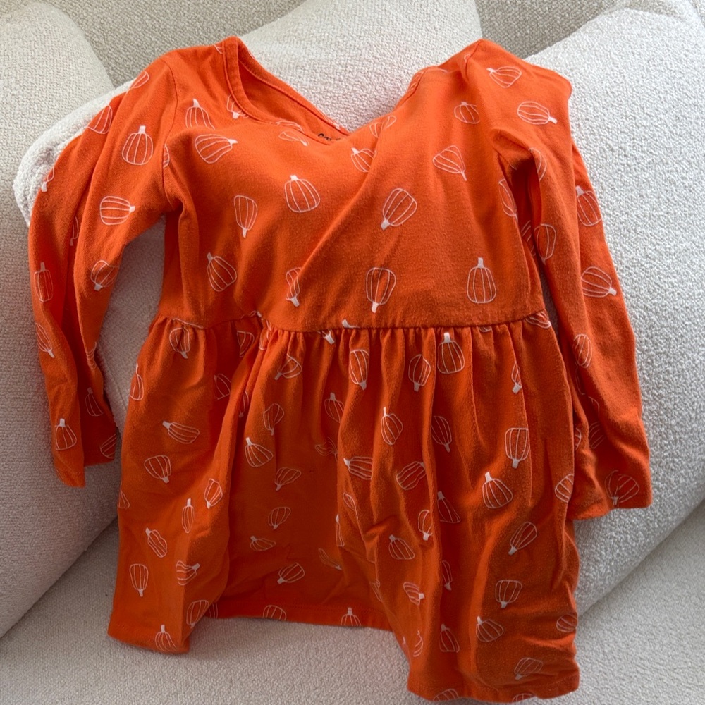 Cat & Jack Orange Pumpkin Dress